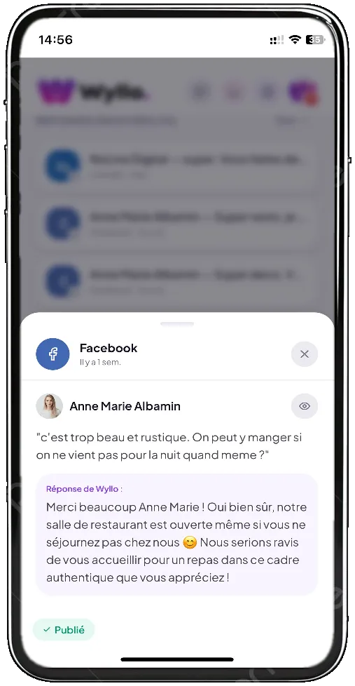 Mockup réponses aux avis Wyllo